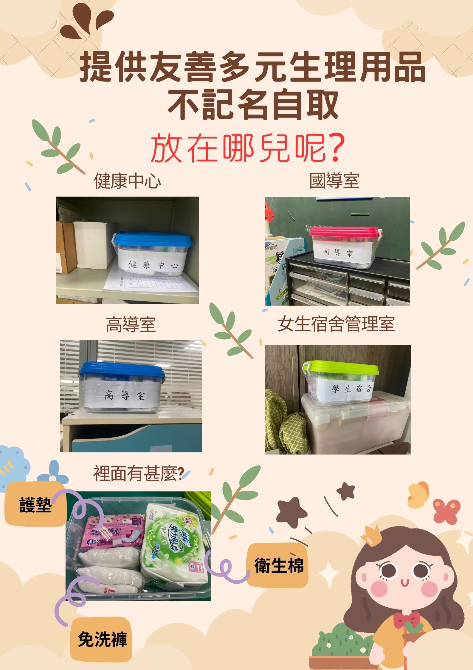 生理用品取用地點